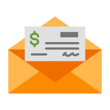 Ödeme Denetim Vektörü Düz Simge Tasarımı