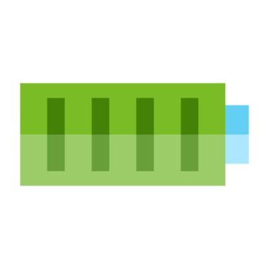 Pil Vektörü Düz Simge Tasarımı