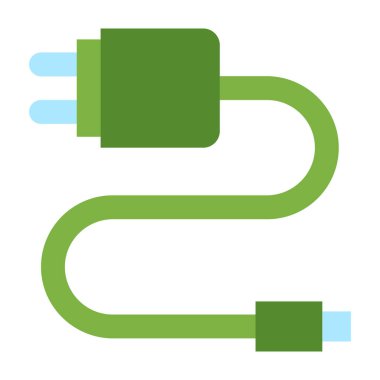 Şarj Vektörü Düz Simge Tasarımı