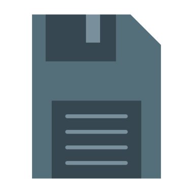 Disket Vektörü Düz Simge Tasarımı