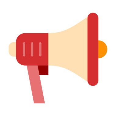 Megafon Vektör Düz Simge Tasarımı