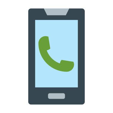 Telefon Vektörü Düz Simge Tasarımı