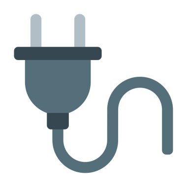 Eklenti Vektörü Düz Simge Tasarımı