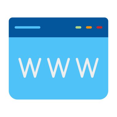 Web Sitesi Vektör Düz Simge Tasarımı