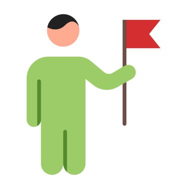 Lider Vektör Düz Simge Tasarımı