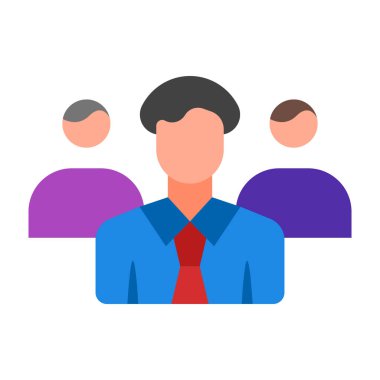 Liderlik Vektörü Düz Simge Tasarımı