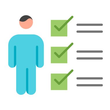 Nitelikler Vektör Düz Simge Tasarımı