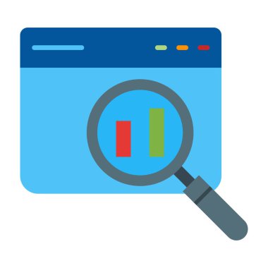 Araştırma Vektörü Düz Simge Tasarımı