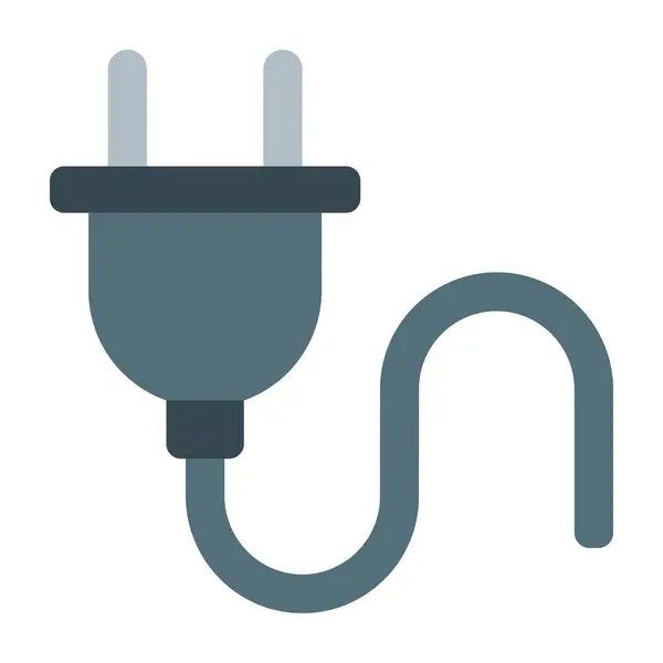 Eklenti Vektörü Düz Simge Tasarımı