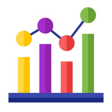 Trend Vektörü Düz Simge Tasarımı