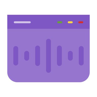 Frekans Vektörü Düz Simge Tasarımı