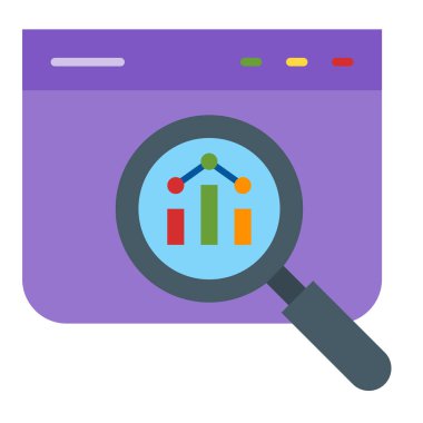 Araştırma Vektörü Düz Simge Tasarımı