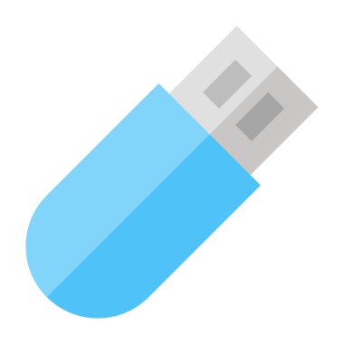 Usb Vektör Düz Simge Tasarımı