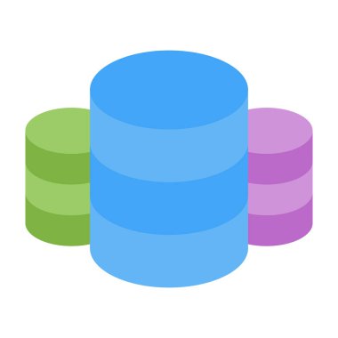 Veri Vektörü Düz Simge Tasarımı