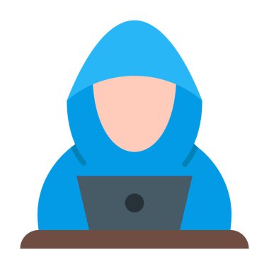 Hacker Vektör Düz Simge Tasarımı