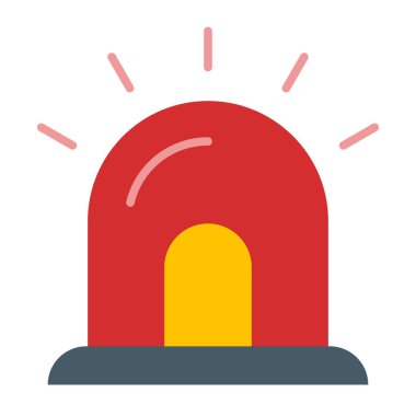 Siren Vektörü Düz Simge Tasarımı