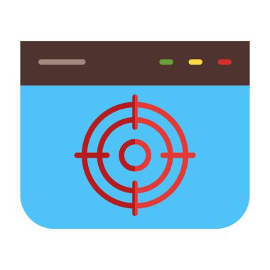 Hedef Vektör Düz Simge Tasarımı