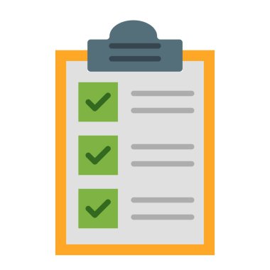 Alışveriş Listesi Vektörü Düz Simge Tasarımı