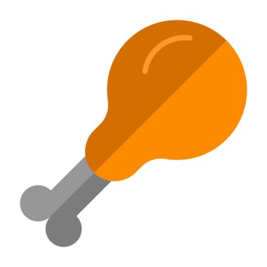 Tavuk budu Vektör Düz Simge Tasarımı