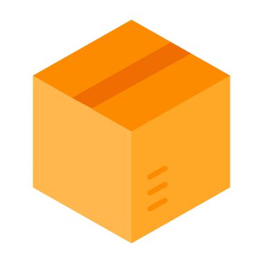 Teslimat Kutusu Vektörü Düz Simge Tasarımı