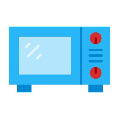 Mikrodalga Vektör Düz Simge Tasarımı