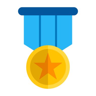 Onur Madalyası Vektör Düz Simge Tasarımı