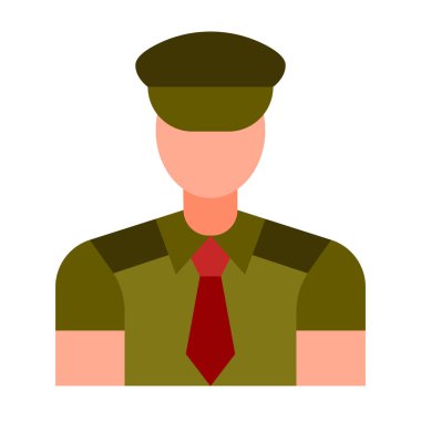 Pilot Vektör Düz Simge Tasarımı