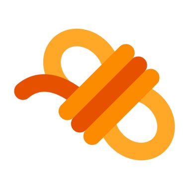 İp Vektörü Düz Simge Tasarımı