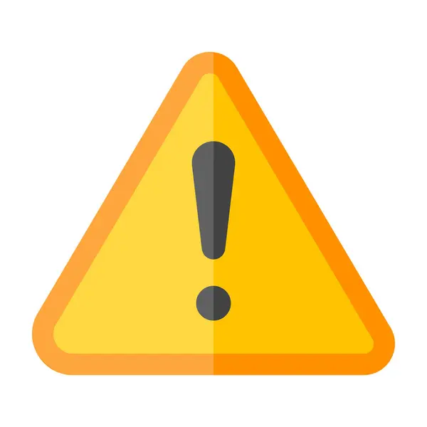 Uyarı Vektörü Düz Simge Tasarımı