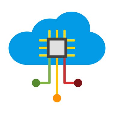 Bulut Mimarisi Düz Simge Tasarımı