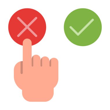 Düz Simge Tasarımı Hayır 'a oy verin