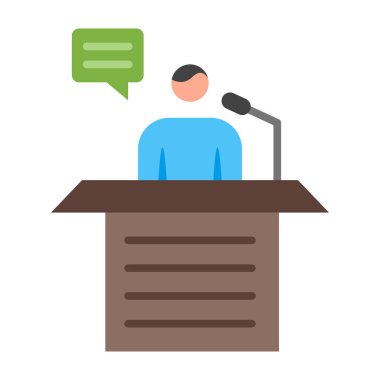 Konuşma Düz Simgesi Tasarımı