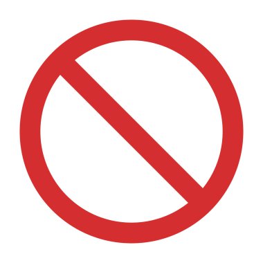 Yasak İmza Düz Simgesi Tasarımı