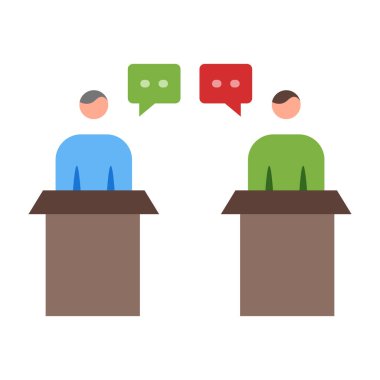 Tartışma Düz Simgesi Tasarımı