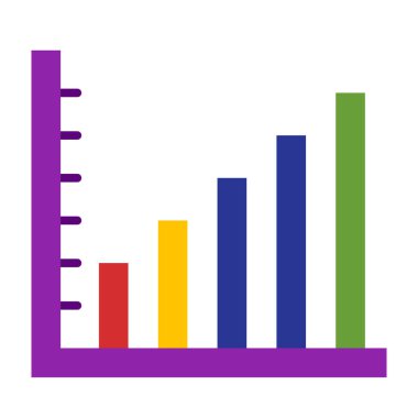 Çubuk Çizelgesi Düz Simge Tasarımı