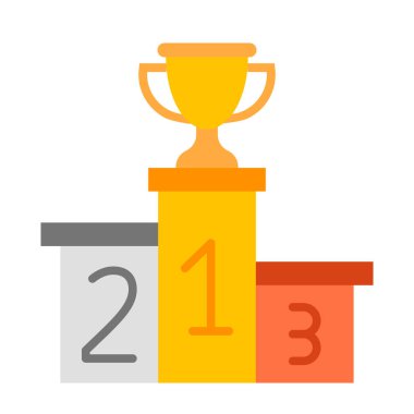 Podyum Düz Simge Tasarımı