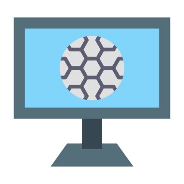 Futbol Maçı Düz Simge Tasarımı