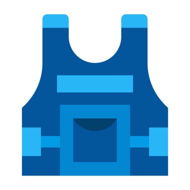 Polis Yeleği Düz Simge Tasarımı