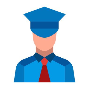 polis düz simge tasarımı