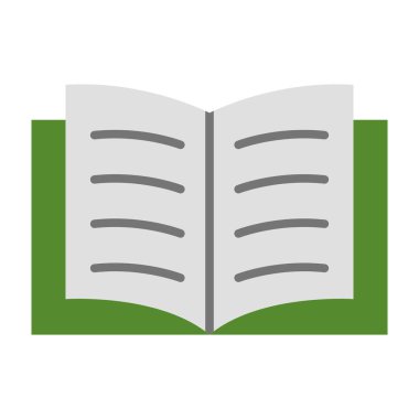 Kitap Düz Simge Tasarımı Aç