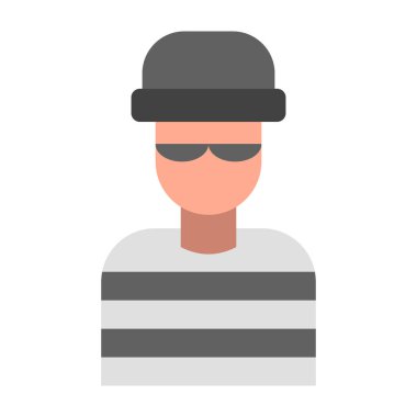 Kriminal Düz Simge Tasarımı