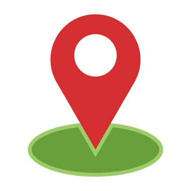 Konum Düz Simge Tasarımı