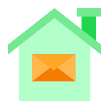 Ev Postası Düz Simge Tasarımı