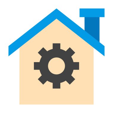 Ev Ayarları Düz Simge Tasarımı