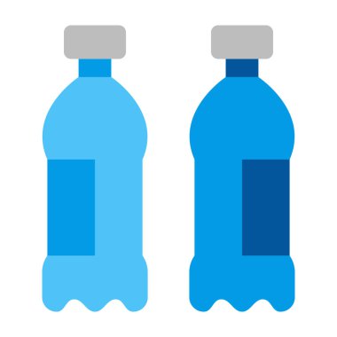 İki Şişe Düz Simge Tasarımı