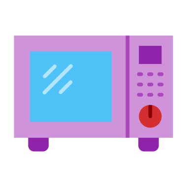 Mikrodalga Düz Simge Tasarımı