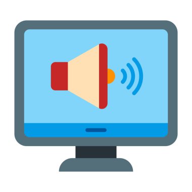 ses düz simgesi tasarım