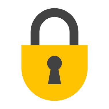 Asma kilit Düz Simge Tasarımı