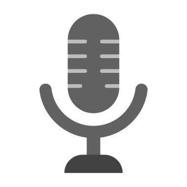 Mikrofon Düz Simge Tasarımı