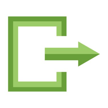 Çıkış Düz Simgesi Tasarımı